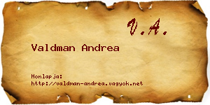 Valdman Andrea névjegykártya